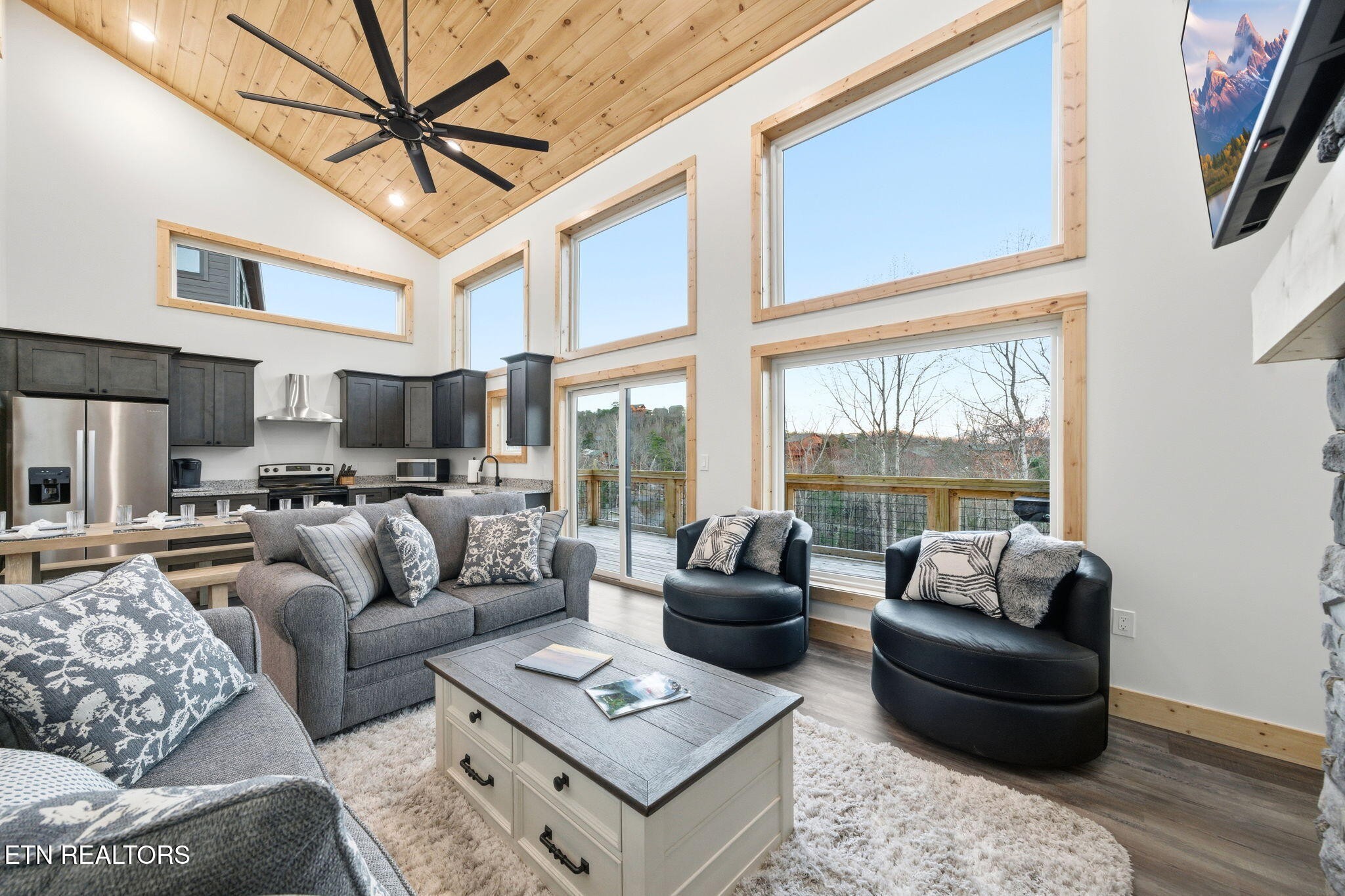 638 Ridge Top Loop Gatlinburg, TN 37738 - Photo 6 of 37 a living room with furniture and a large window