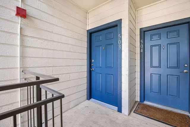 a view of front door