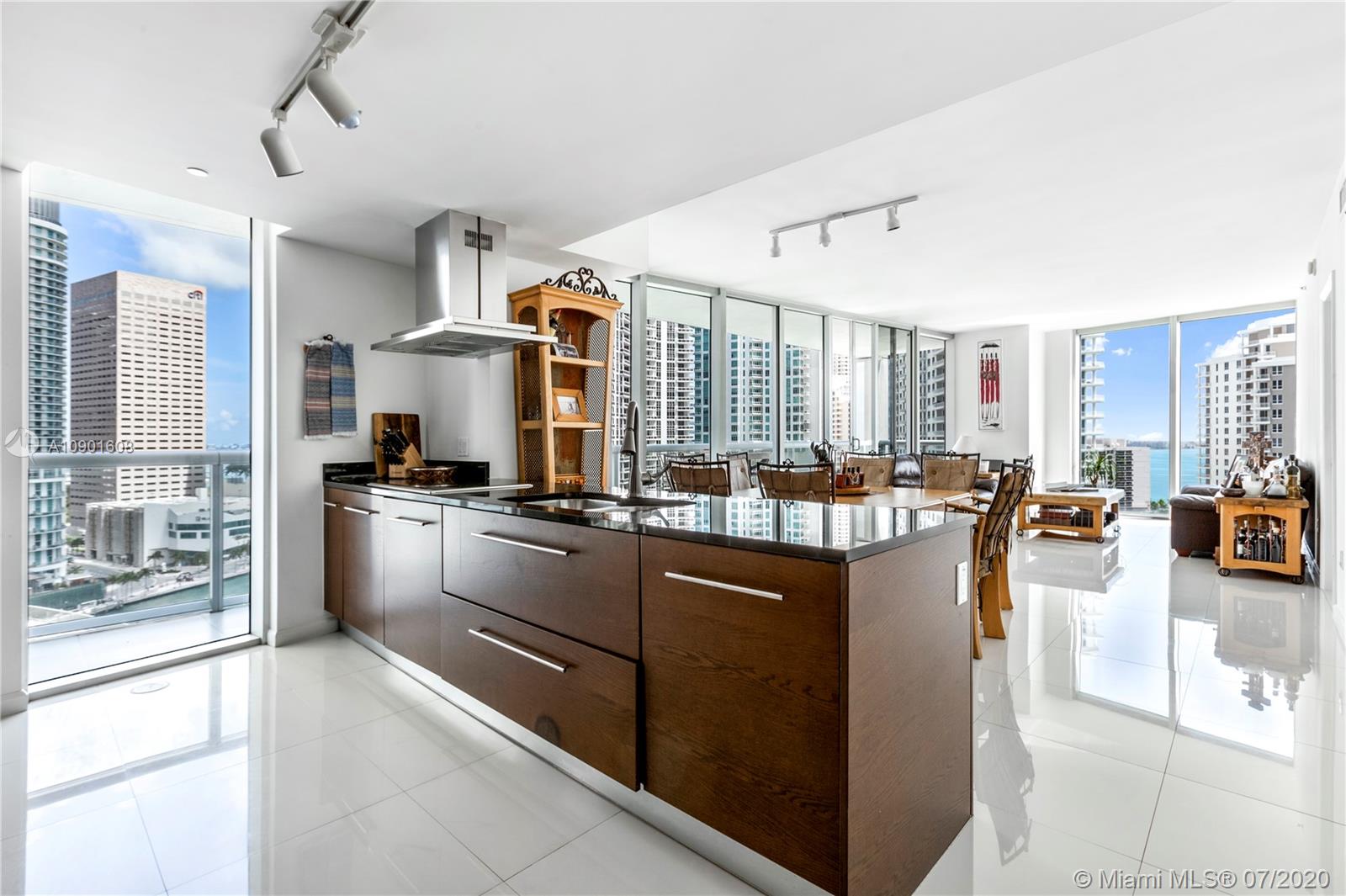 495 Brickell Avenue, Unit 1802 Miami, FL 33131 - Photo 2 of 30 a kitchen with lots of counter top space