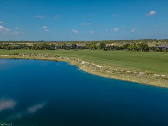 a view of an ocean and a building
