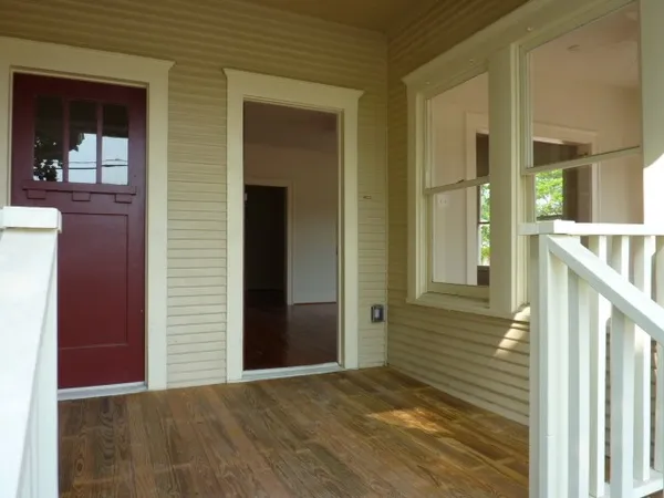 a view of an front door