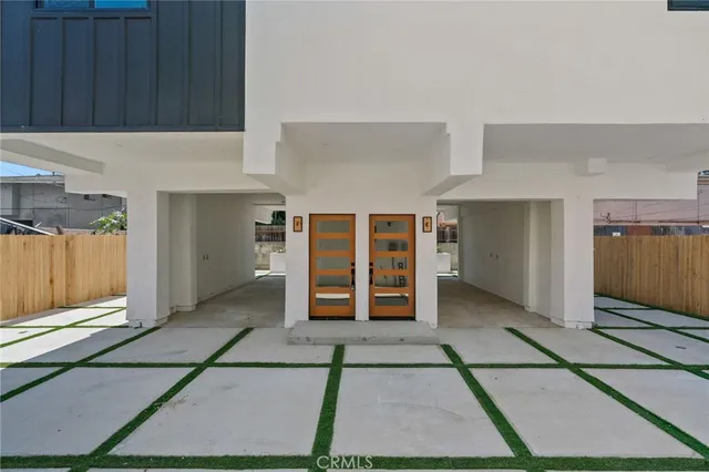 a view of a house with an empty space