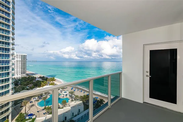 a view of a balcony