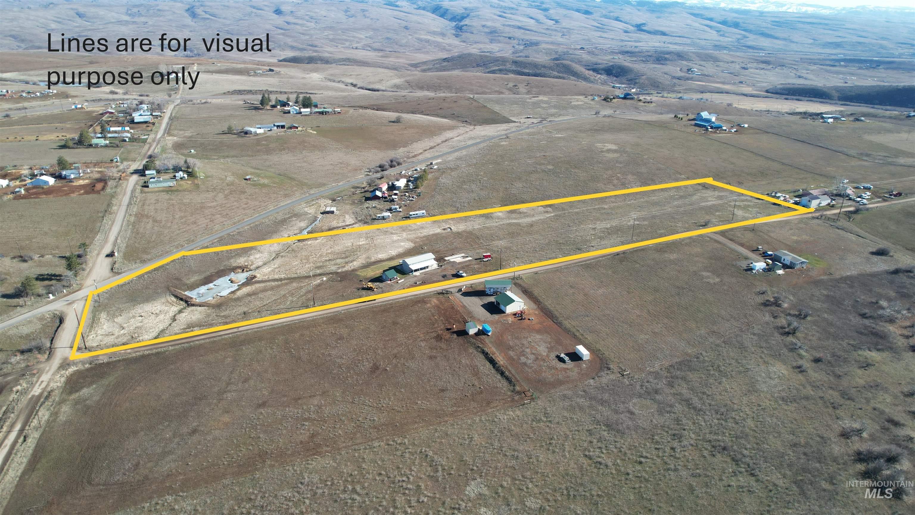 1086 Highland Lane Mesa, ID 83643 - Photo 31 of 45 Overview of rural landscape featuring property parcel outlined