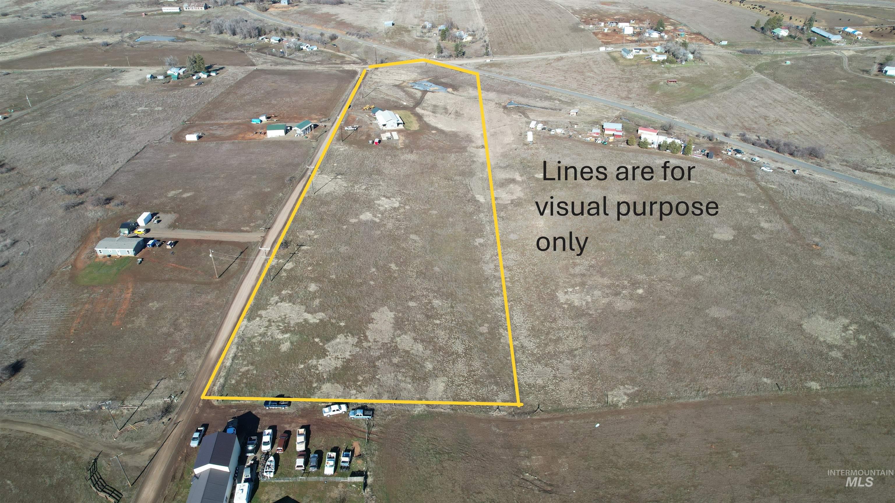 1086 Highland Lane Mesa, ID 83643 - Photo 32 of 45 Overview of rural landscape with property parcel outlined