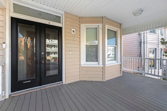 wooden floor and outdoor space