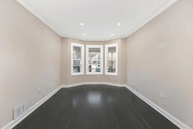 an empty room with a window