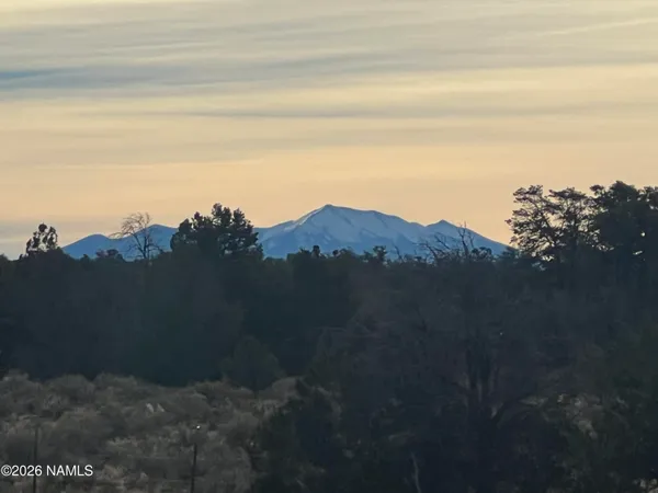 a view of a lake with a mountain in the background