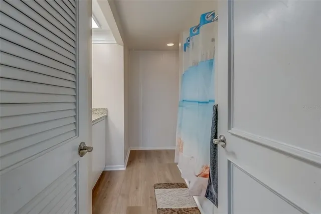 a view of balcony with furniture