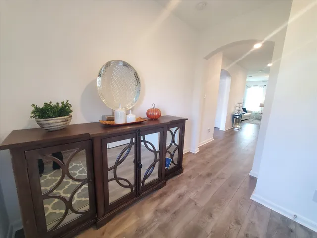 wooden floor view with staircase