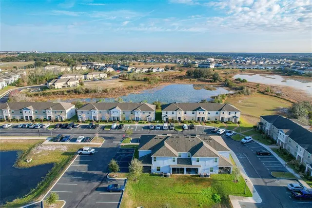 an aerial view of a city