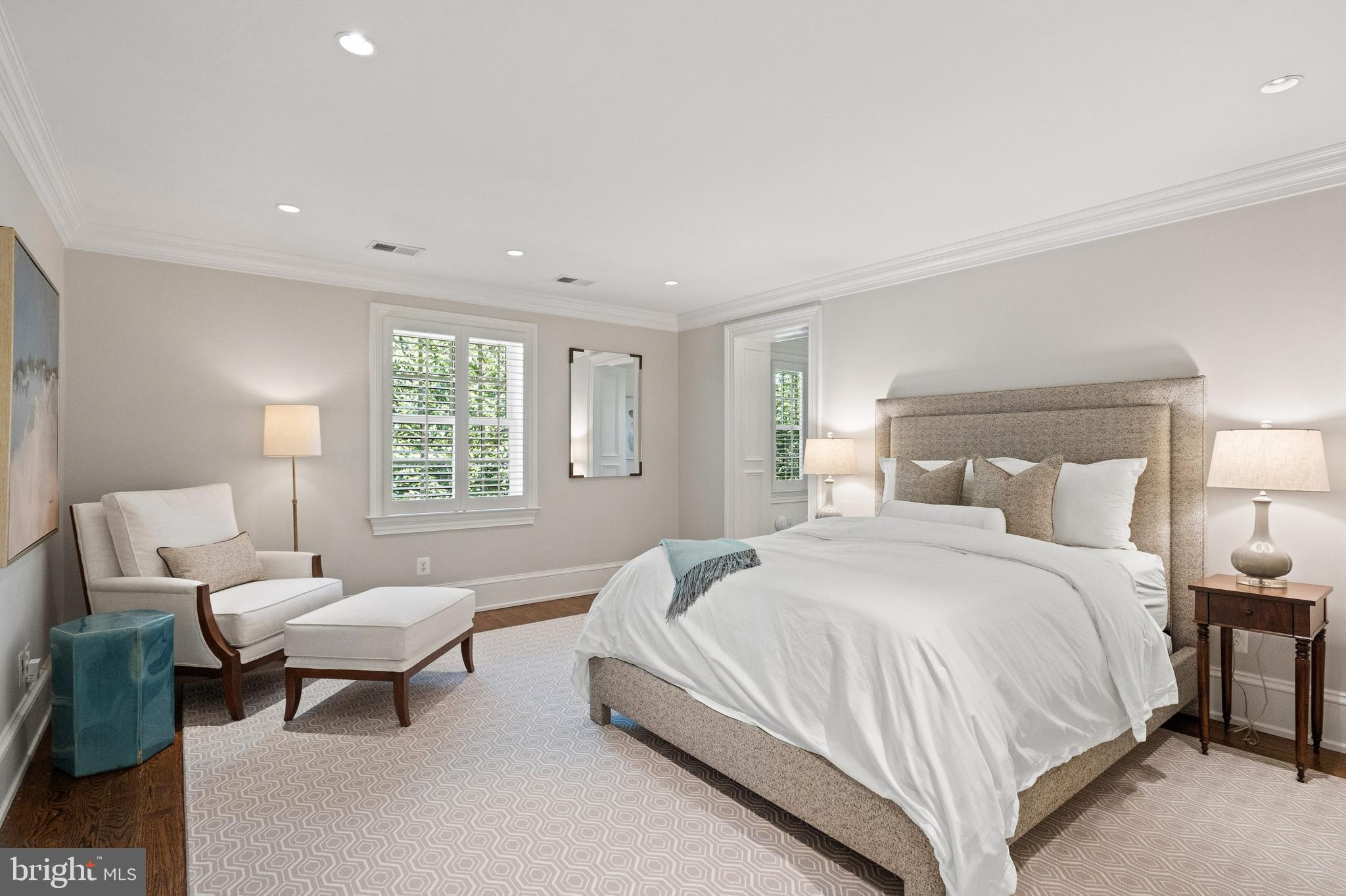 1726 Hoban Road Northwest Washington, DC 20007 - Photo 27 of 39 a spacious bedroom with a bed and a couch