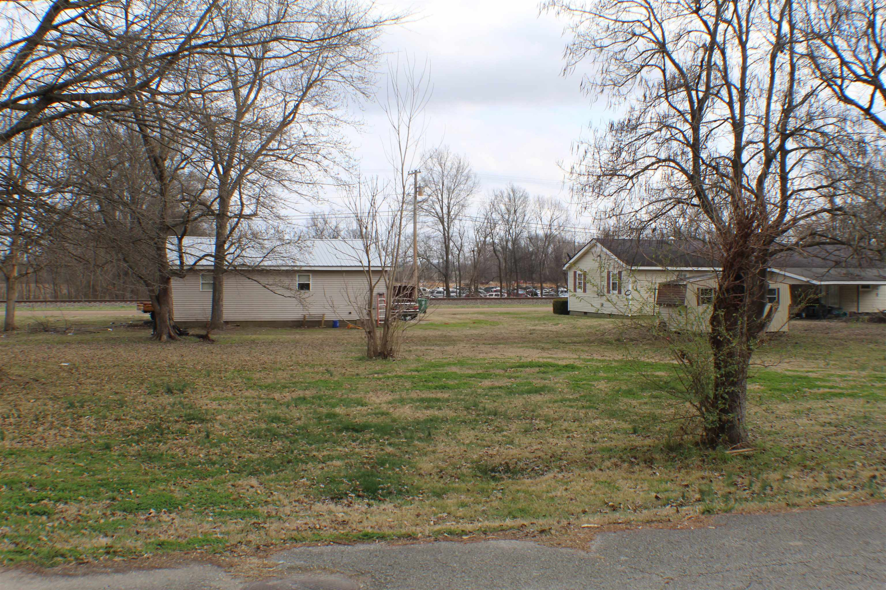 a view of backyard with green space