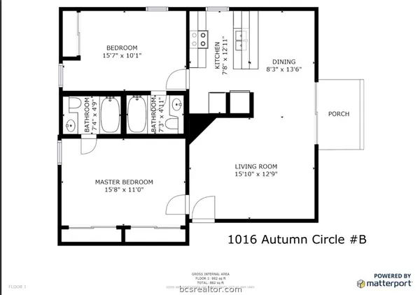 $1,150 | 1016 Autumn Circle, Unit B, College Station, TX 77840