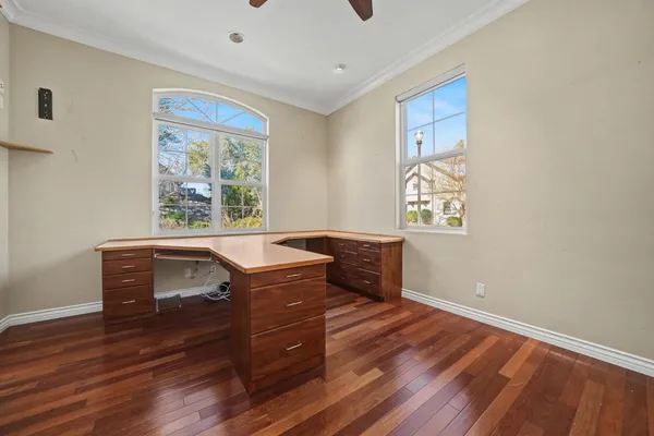 a room with furniture and a window
