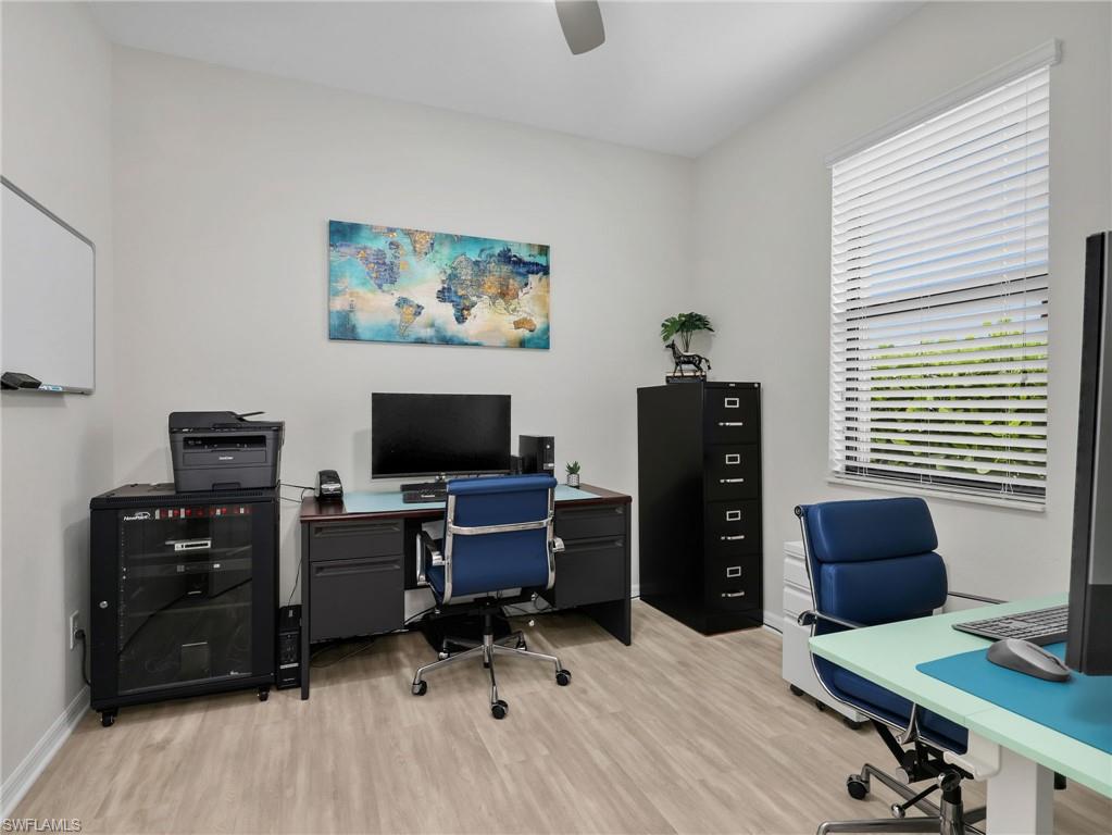 4383 Bismark Way Naples, FL 34119 - Photo 28 of 49 Guest Bedroom 3 with Pergo Laminate Flooring & Ceiling Fan