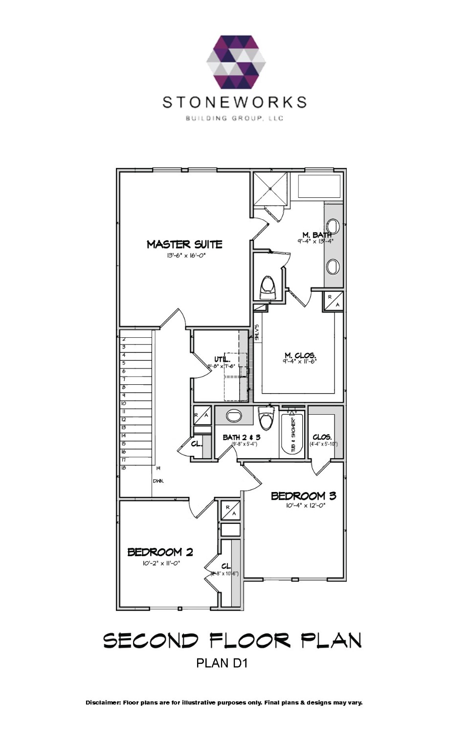 11325 Stonework Grove Lane Houston, TX 77076 - Photo 39 of 39 Second Level Floor-Plan
