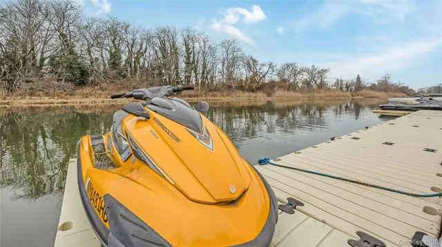 a view of a lake with a large space