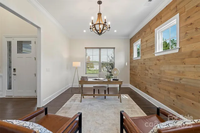 a living room with a window