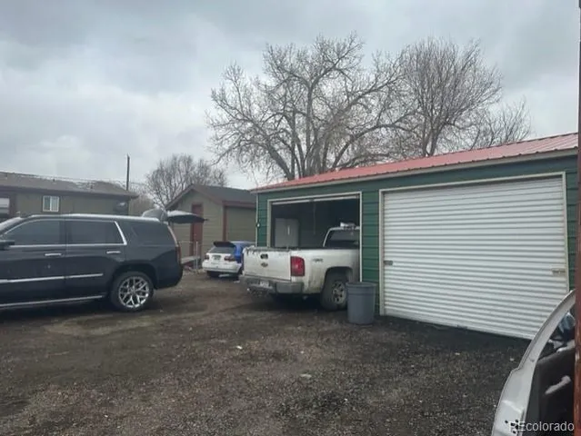 a car parked in front of a house