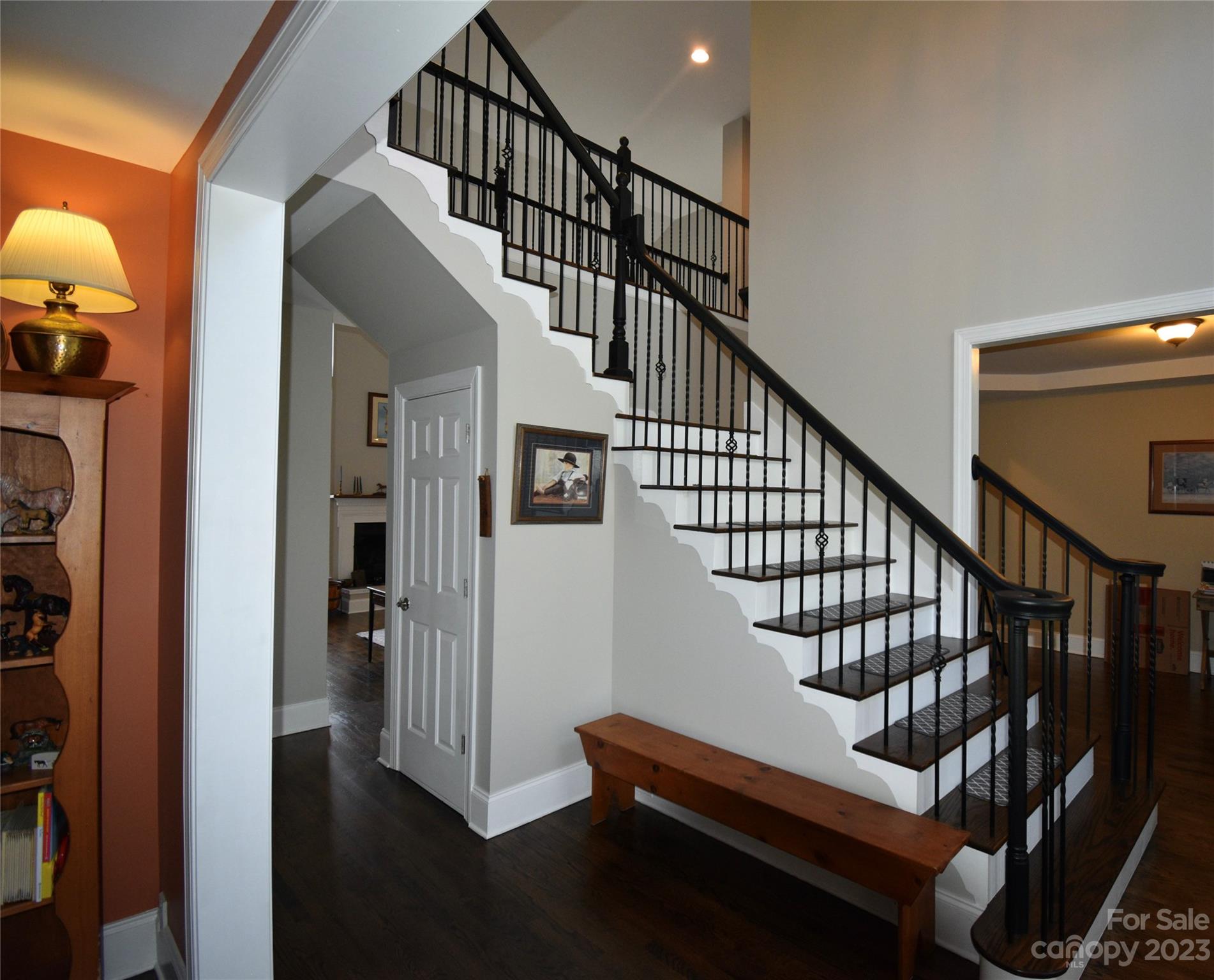 6100 Rehobeth Road Waxhaw, NC 28173 - Photo 5 of 37 a view of entryway with wooden floor and stairs