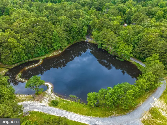 an aerial view of a house a yard and lake view