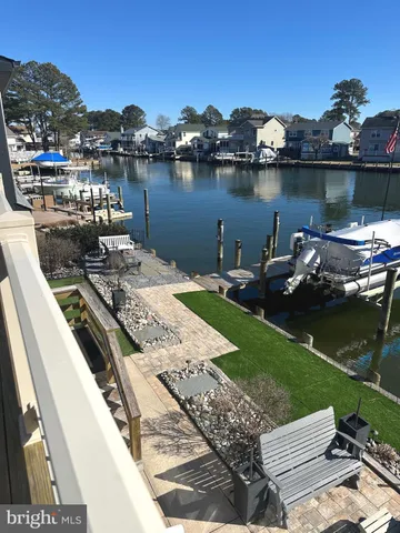 a view of a lake with a mountain in the background
