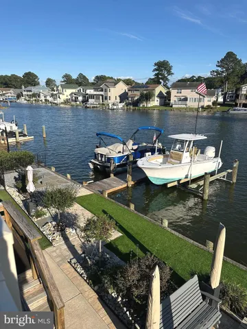 a view of a lake with a terrace