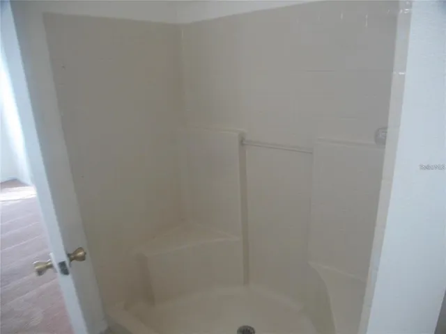 a close up of a shower