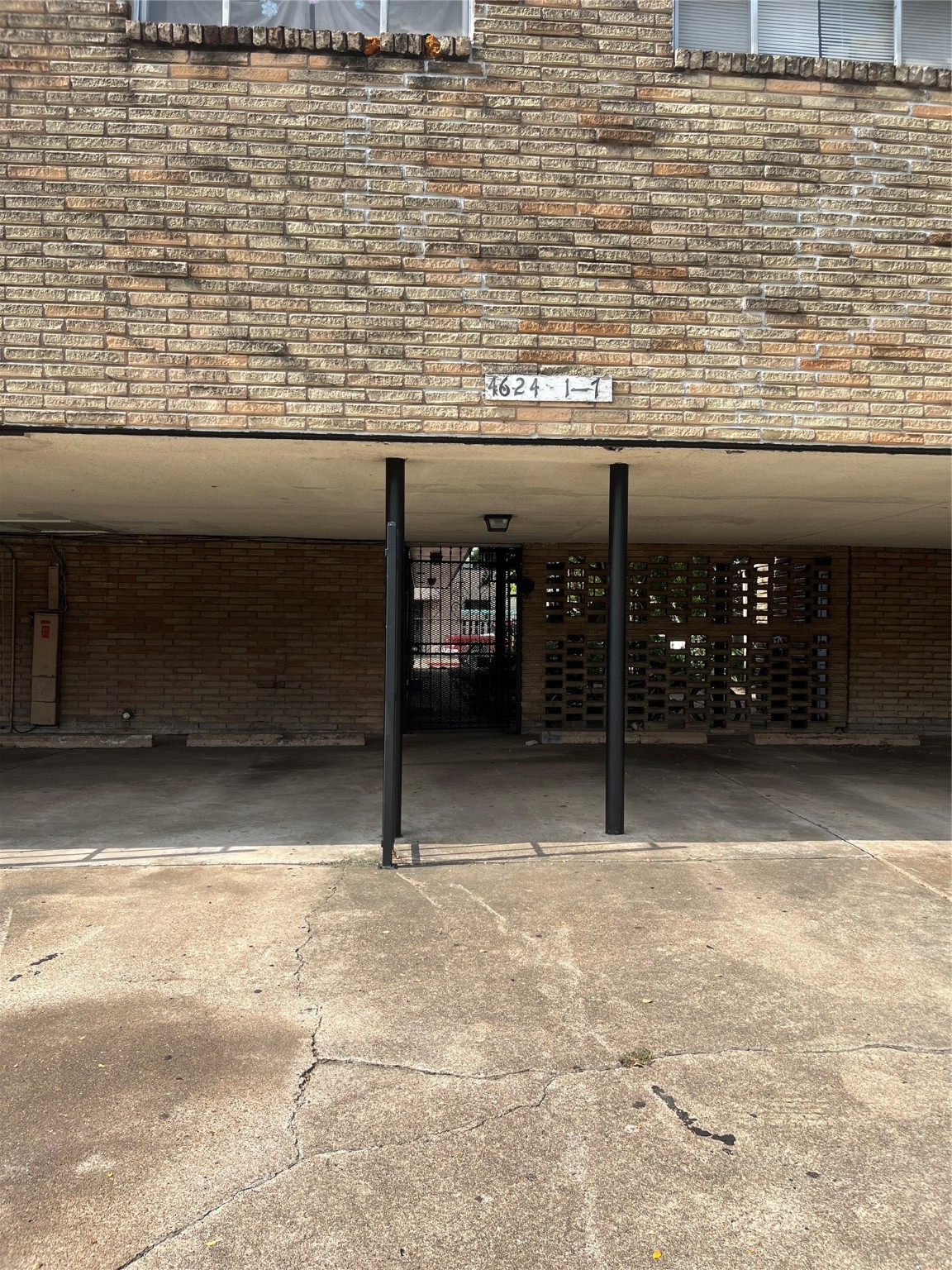 a view of a building with a window