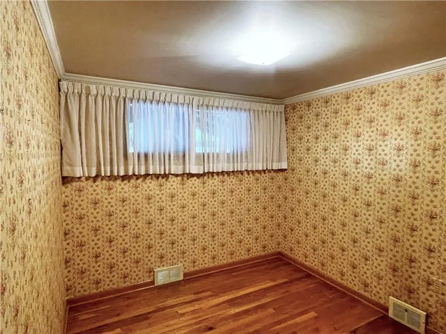 a view of a wooden door