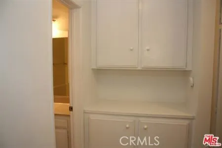 a close view of kitchen cabinets