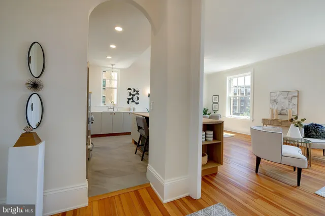a view of living room and dining room