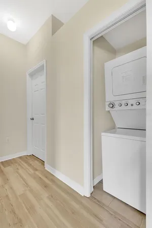 a room with dryer and washer