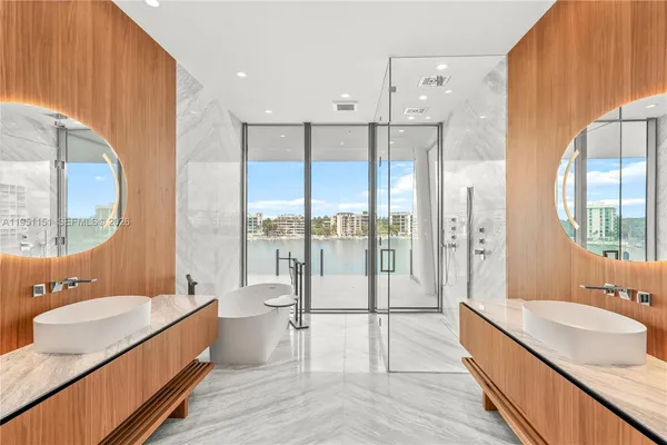 a close view of a sink and a mirror