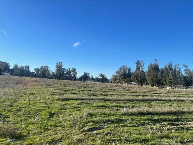 a view of a field with trees around