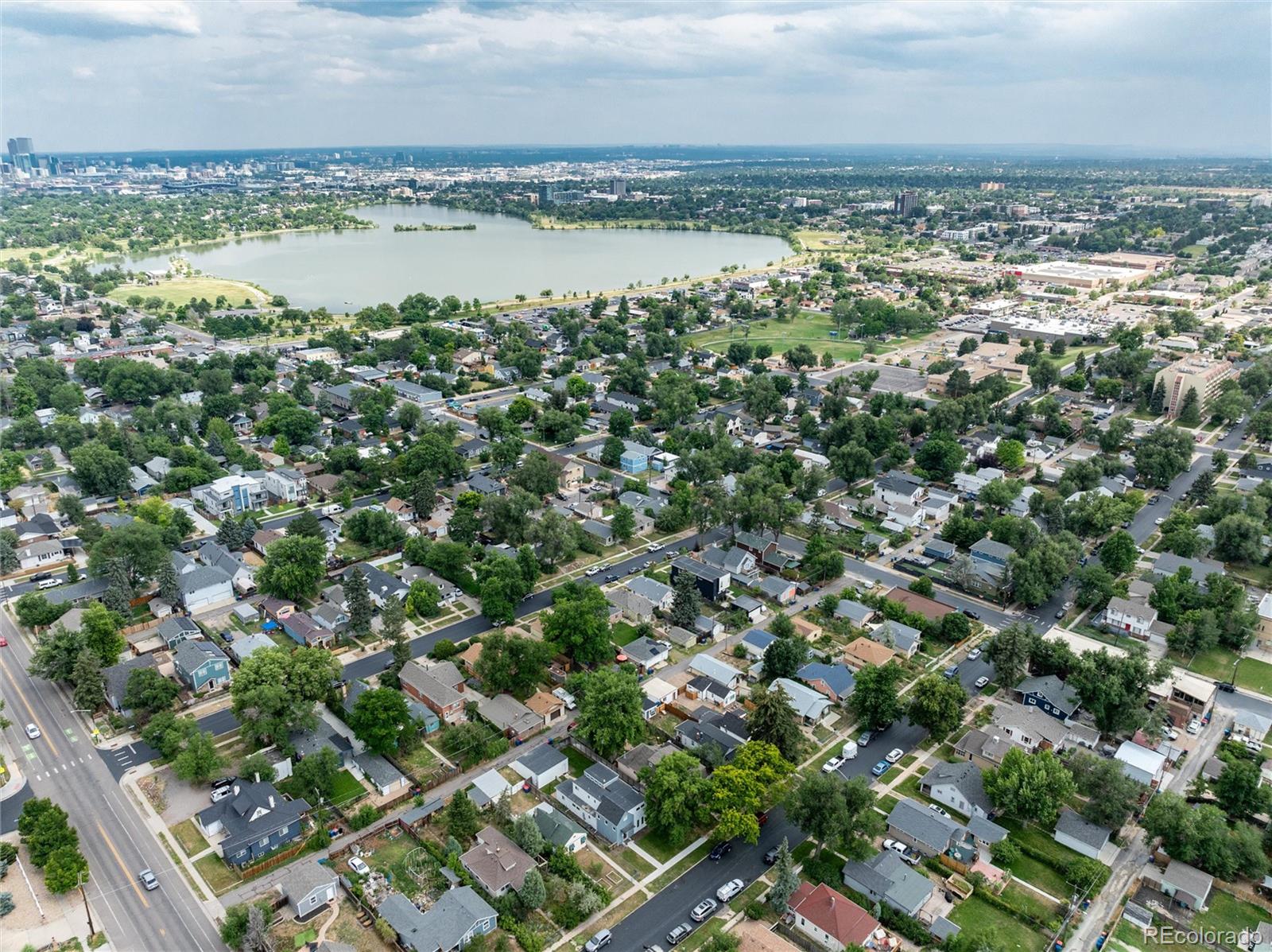 2568 Eaton Street Edgewater, CO 80214 - Photo 24 of 24 an aerial view of a city with lots of residential buildings