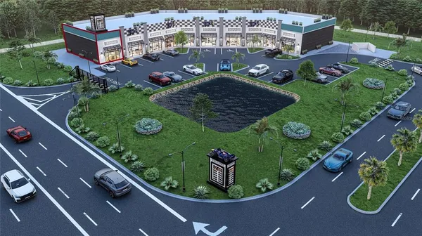 an aerial view of a residential houses with outdoor space