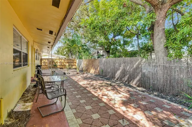 a view of outdoor space with seating area