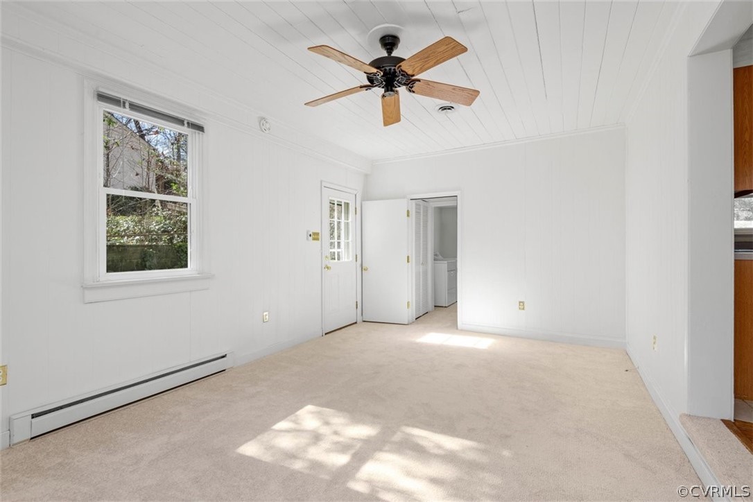 3928 Hickory Road Richmond, VA 23235 - Photo 33 of 49 Spacious Family Room looking into Dining Room are with brand new carpet & fresh paint