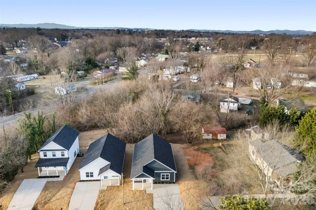 an aerial view of multiple house