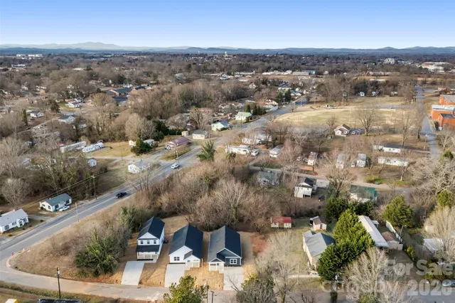 an aerial view of a city