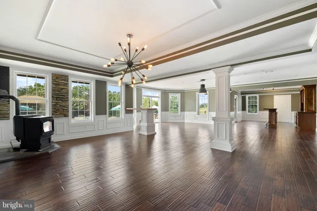 a view of a yard with an outdoor space