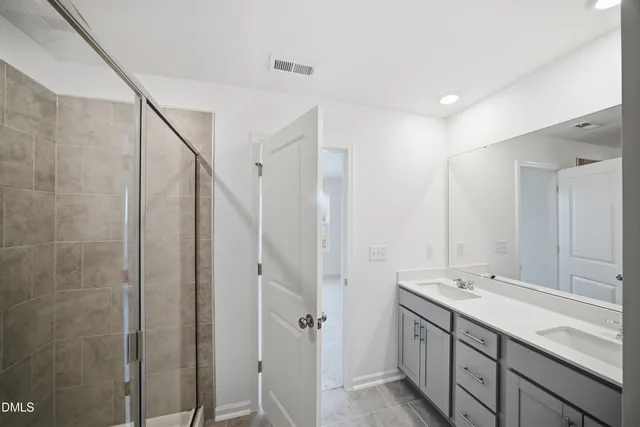 a front view of a large white building