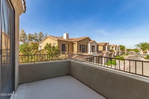 a view of balcony with city view