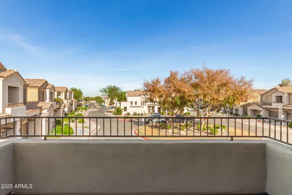 a view of city from balcony