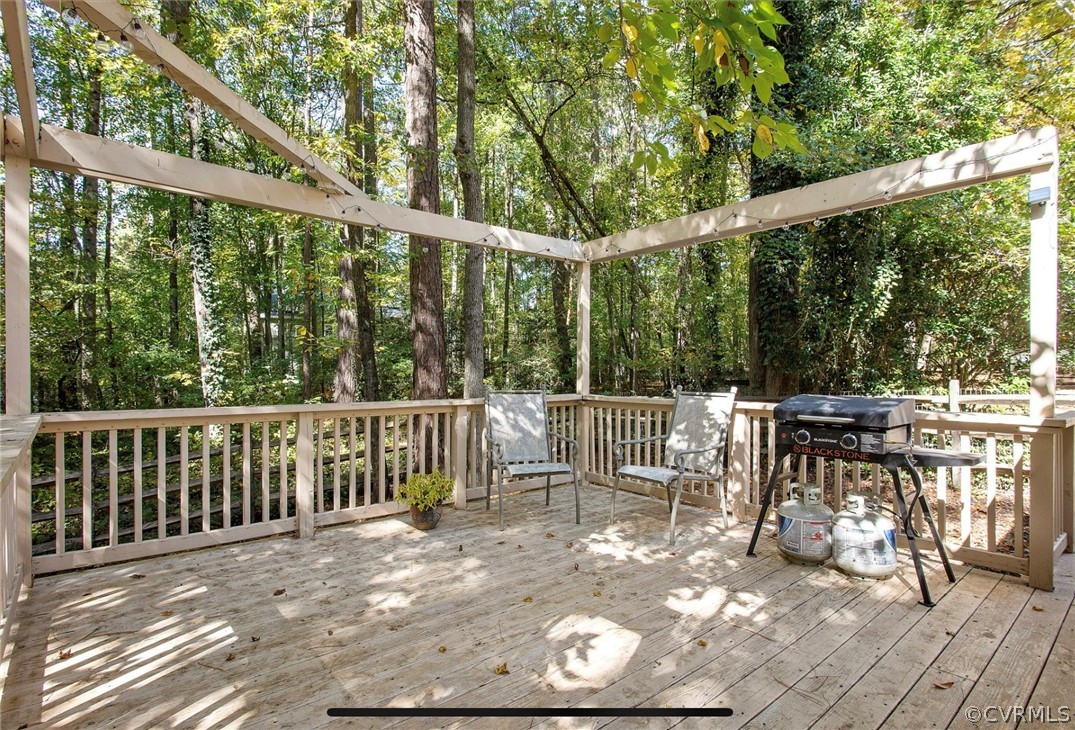 2804 Cove Ridge Road Midlothian, VA 23112 - Photo 25 of 28 a view of a patio with a table chairs and a porch