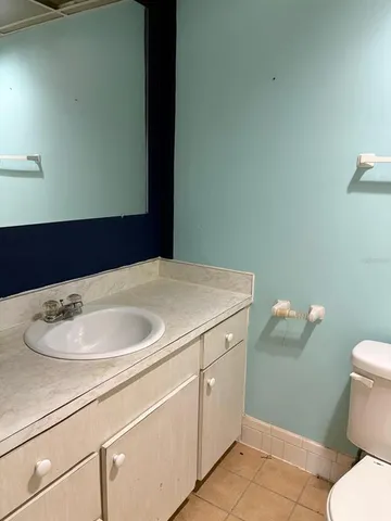 a bathroom with a sink and a toilet