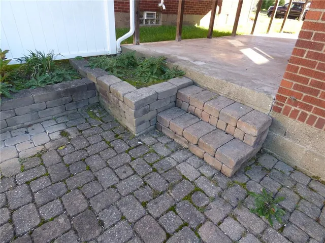 a view of a backyard