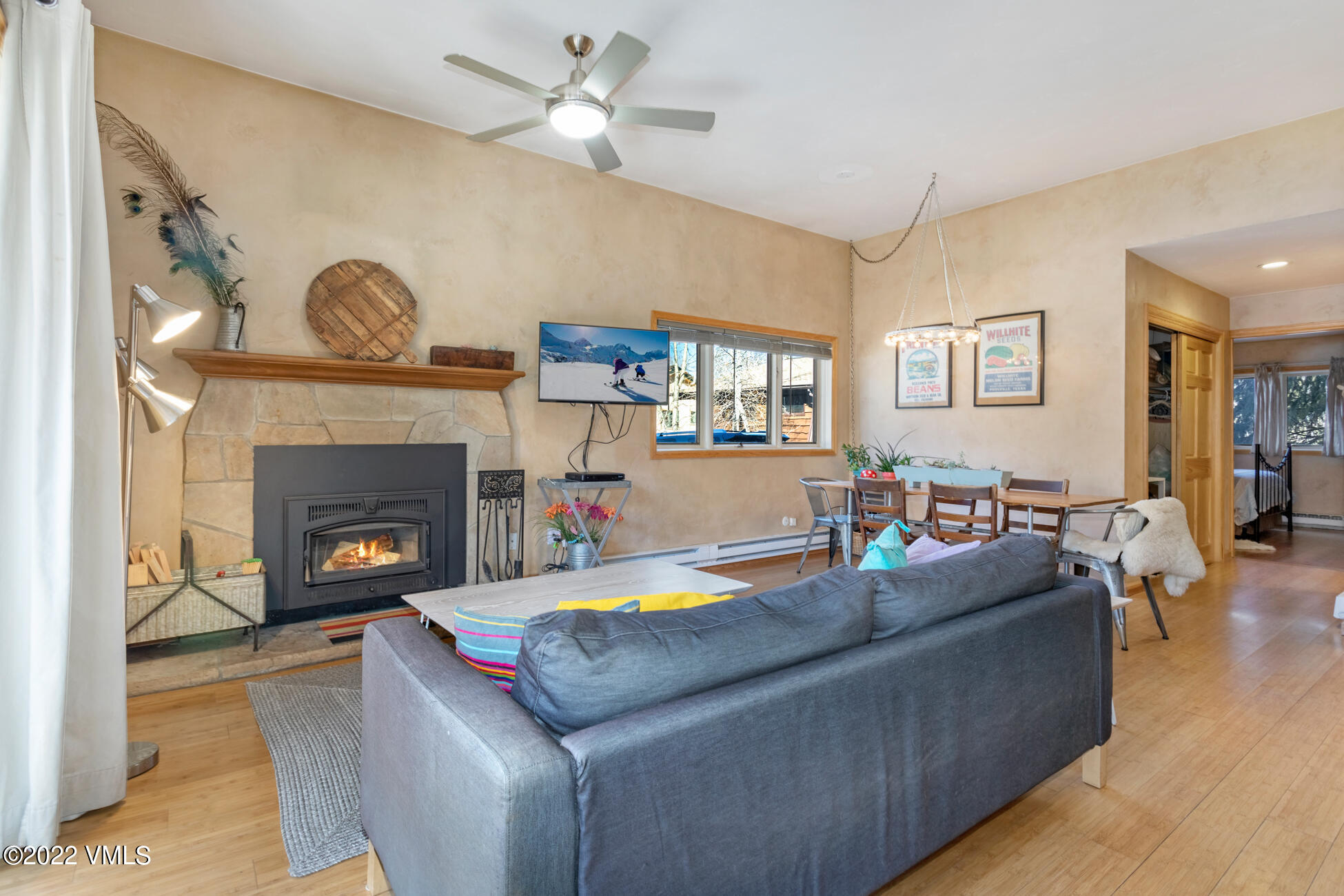 195 Gopher Road, Unit 39 Avon, CO 81620 - Photo 9 of 24 a living room with furniture a fireplace and a fireplace
